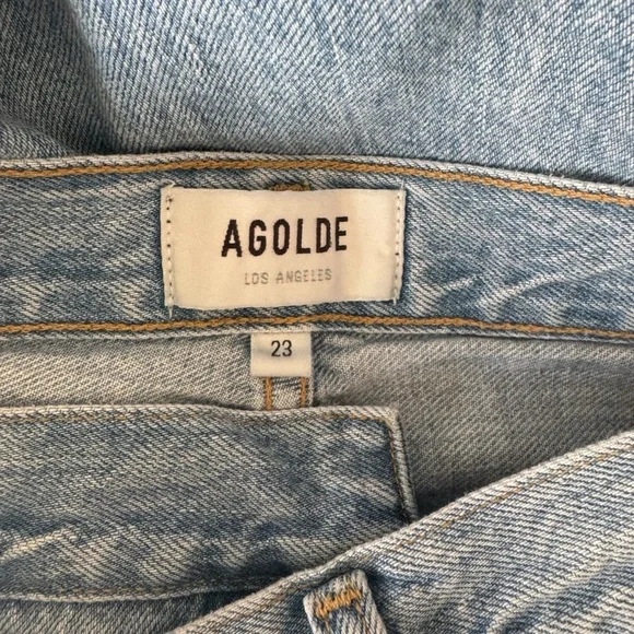 AGOLDE - Criss Cross Upsized Jeans Suburbia Light Wash Sz 23 - Picture 7 of 9